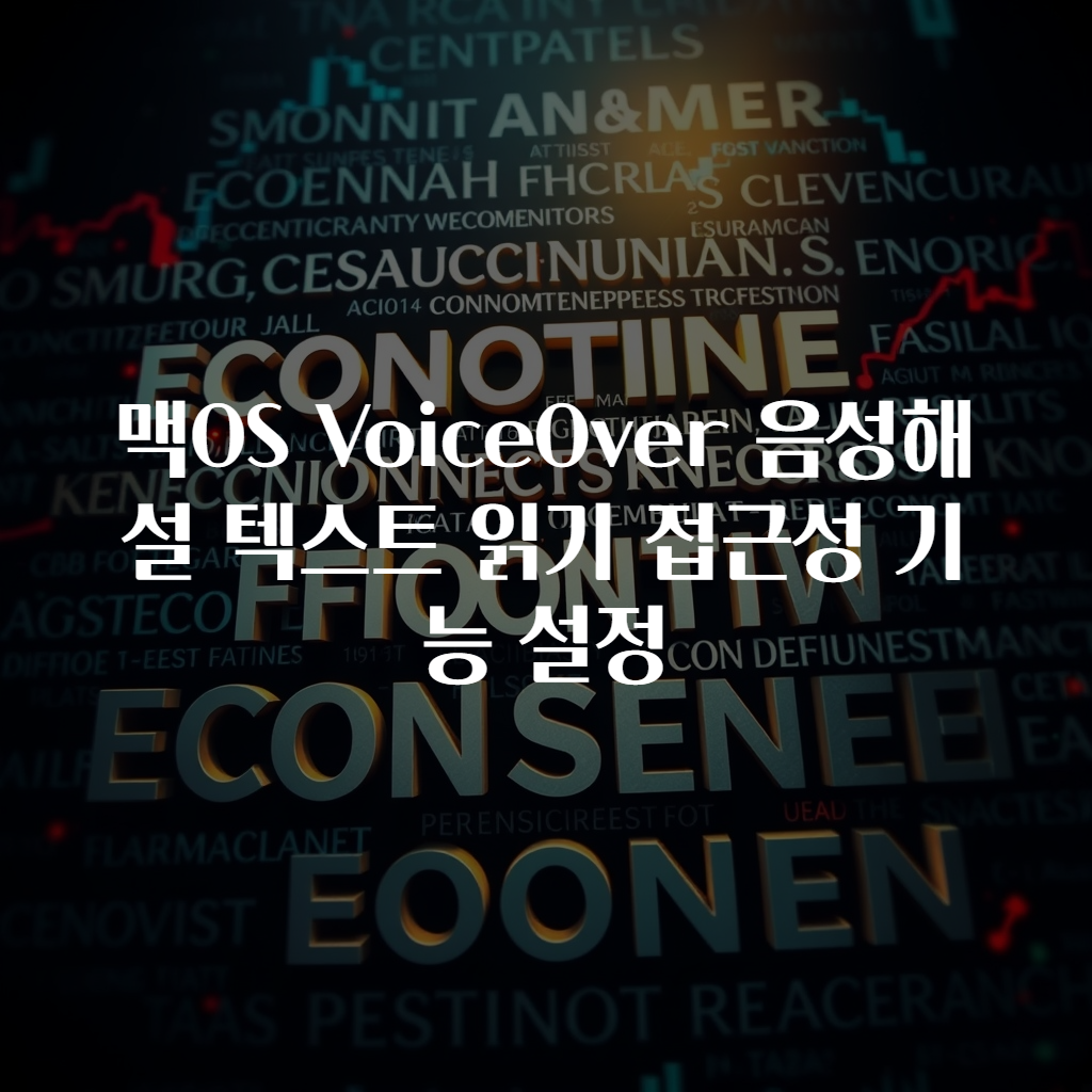 맥OS VoiceOver 음성해설 텍스트 읽기 접근성 기능 설정