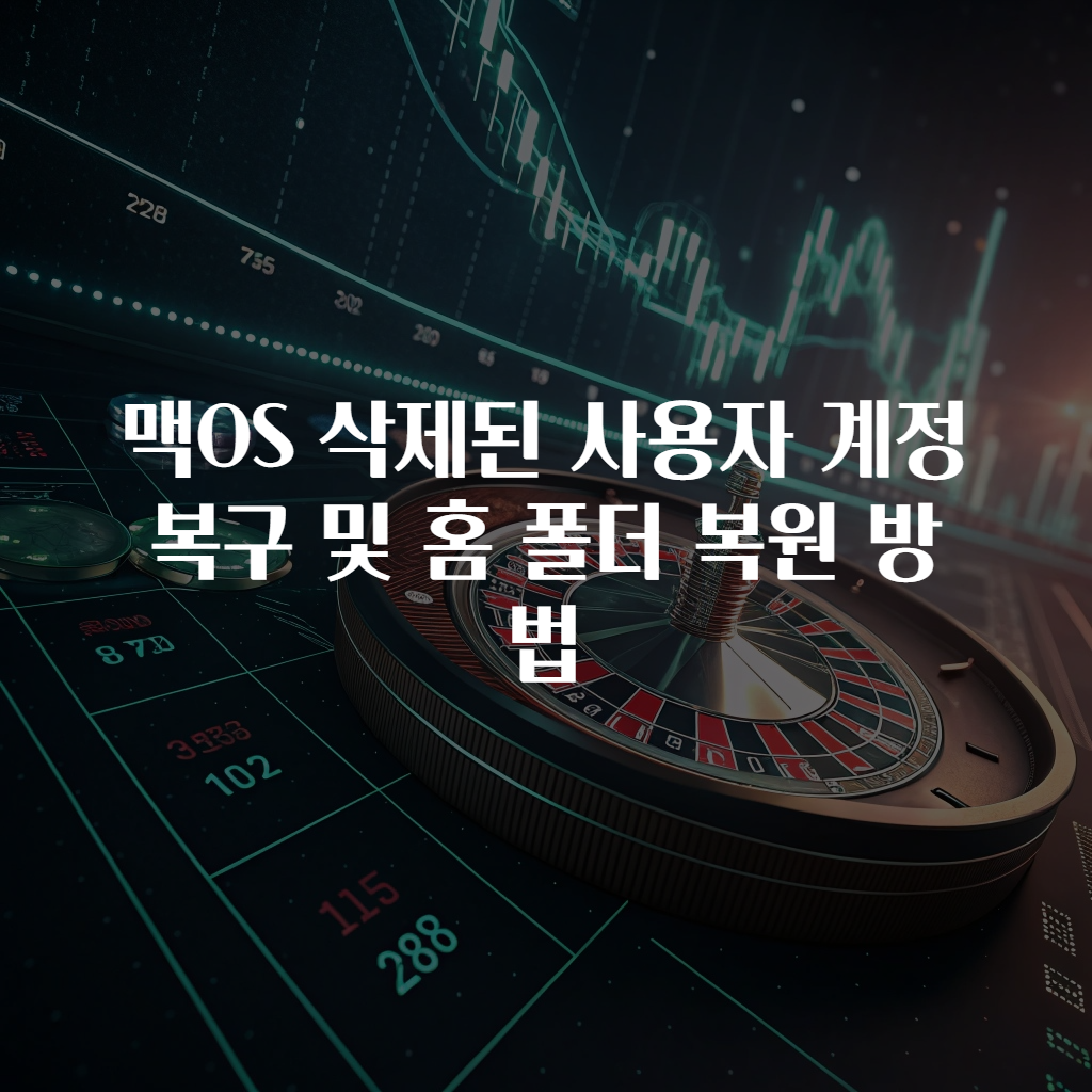 맥OS 삭제된 사용자 계정 복구 및 홈 폴더 복원 방법
