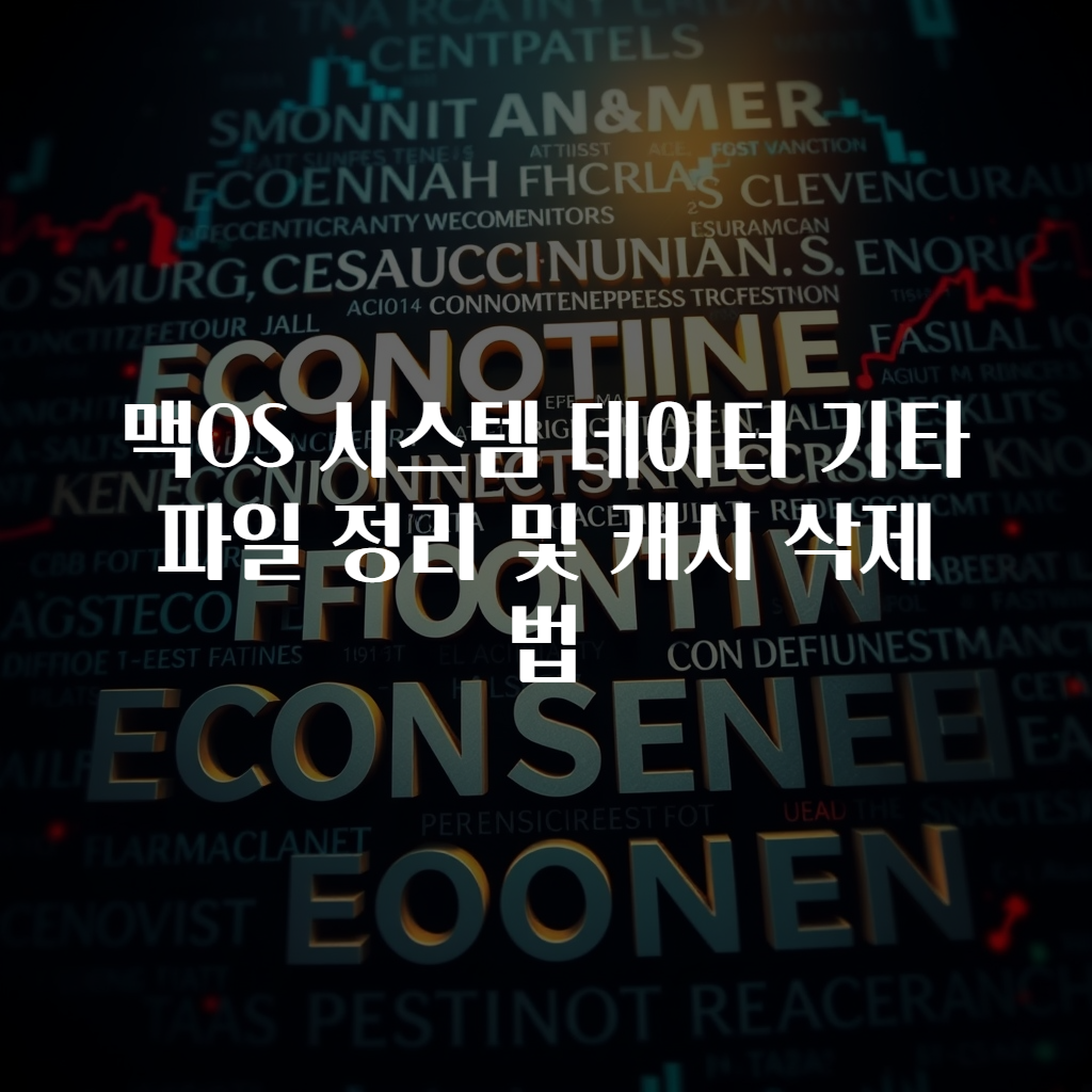 맥OS 시스템 데이터 기타 파일 정리 및 캐시 삭제법