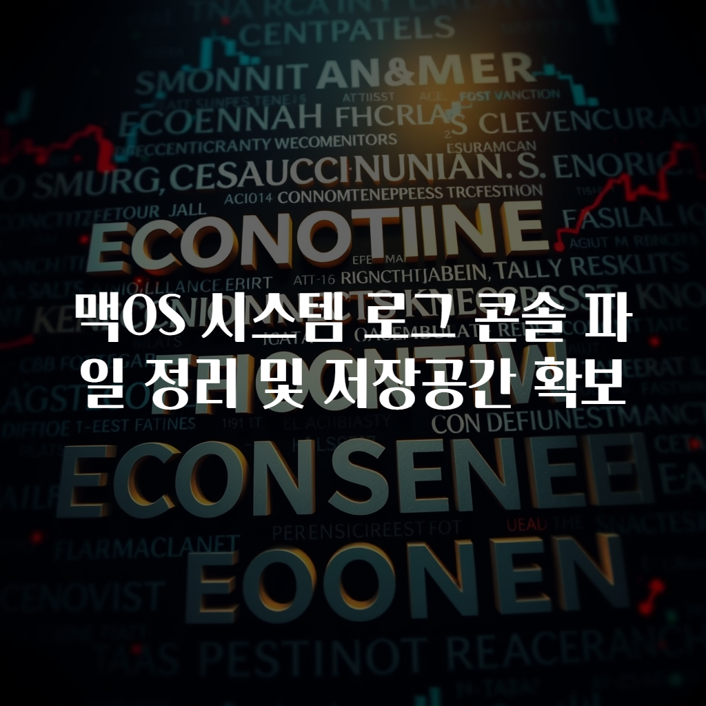 맥OS 시스템 로그 콘솔 파일 정리 및 저장공간 확보