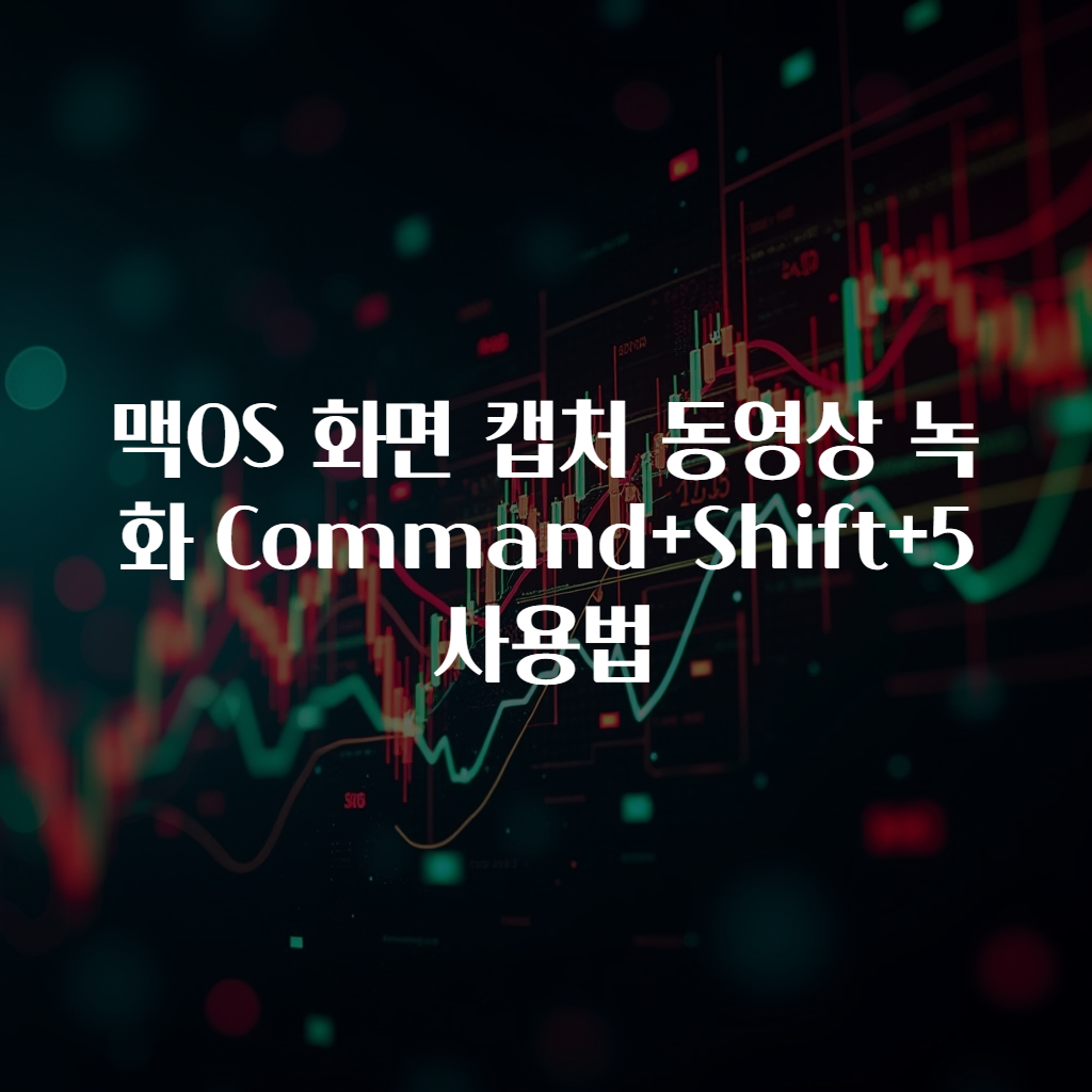 맥OS 화면 캡처 동영상 녹화 Command+Shift+5 사용법