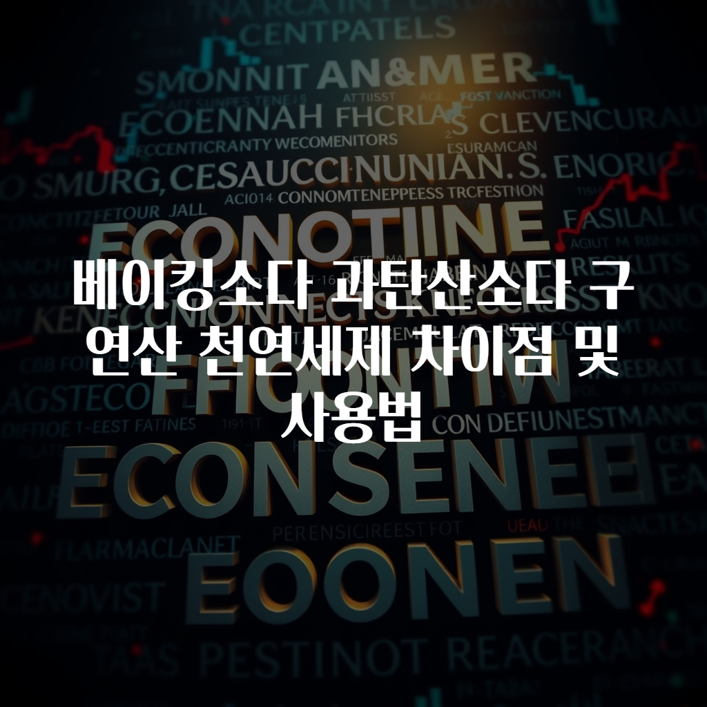 베이킹소다 과탄산소다 구연산 천연세제 차이점 및 사용법