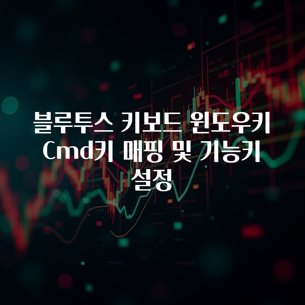 블루투스 키보드 윈도우키 Cmd키 매핑 및 기능키 설정
