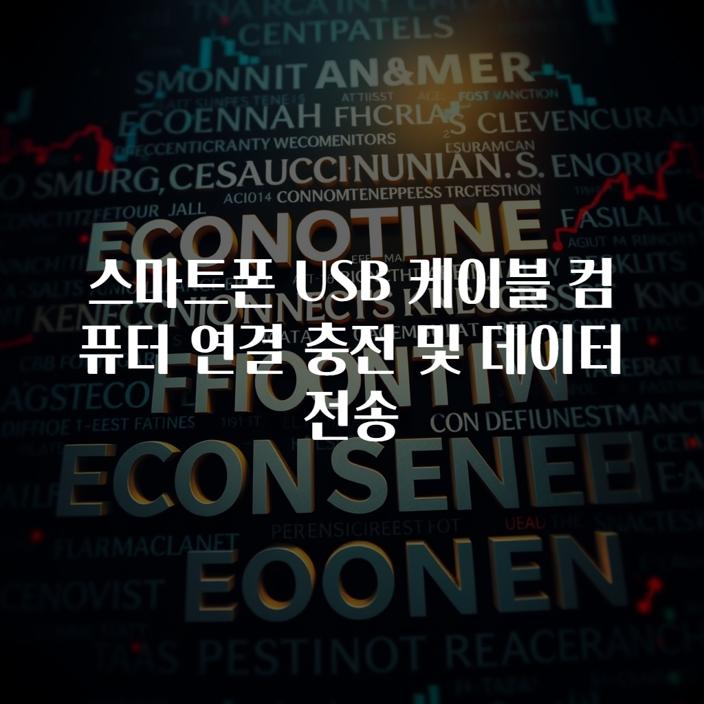 스마트폰 USB 케이블 컴퓨터 연결 충전 및 데이터 전송