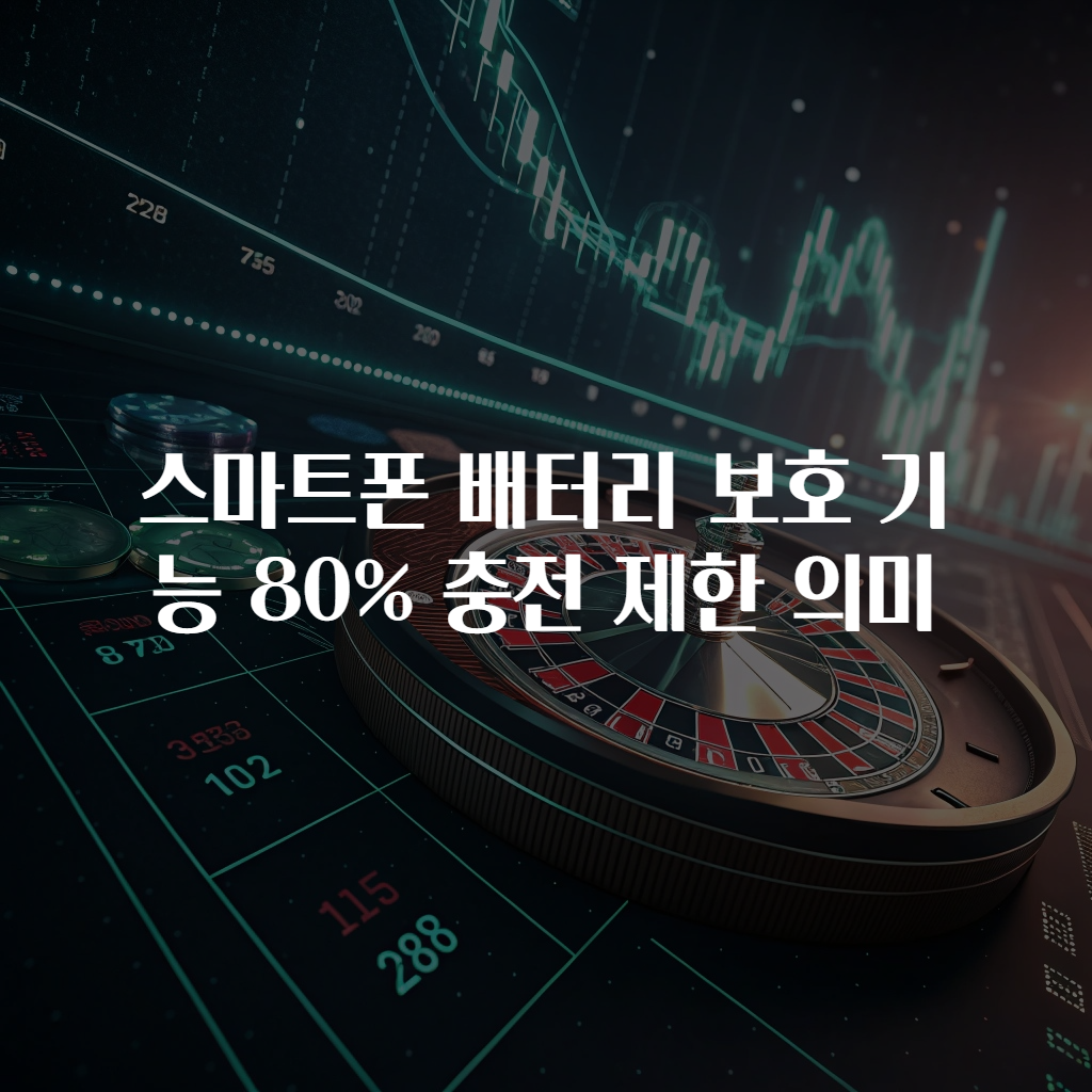 스마트폰 배터리 보호 기능 80% 충전 제한 의미