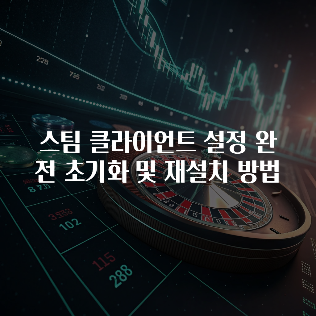 스팀 클라이언트 설정 완전 초기화 및 재설치 방법