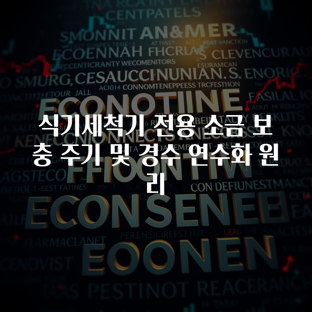식기세척기 전용 소금 보충 주기 및 경수 연수화 원리