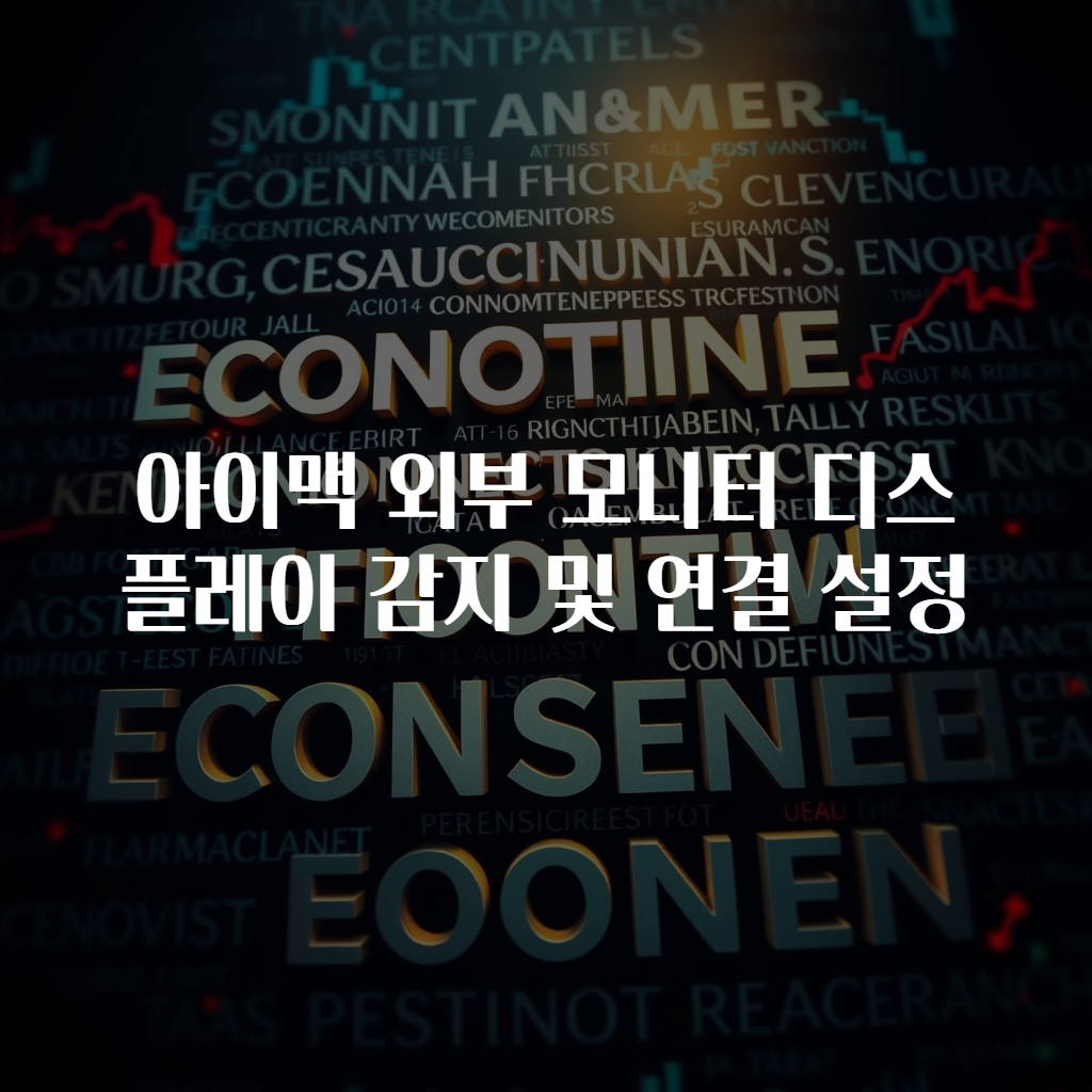 아이맥 외부 모니터 디스플레이 감지 및 연결 설정