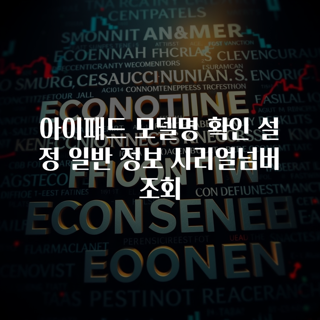 아이패드 모델명 확인 설정 일반 정보 시리얼넘버 조회