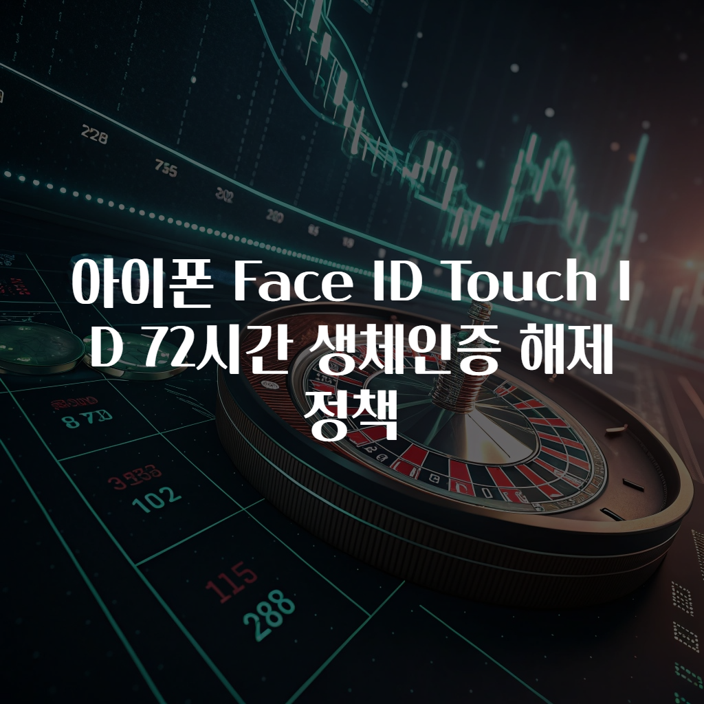 아이폰 Face ID Touch ID 72시간 생체인증 해제 정책