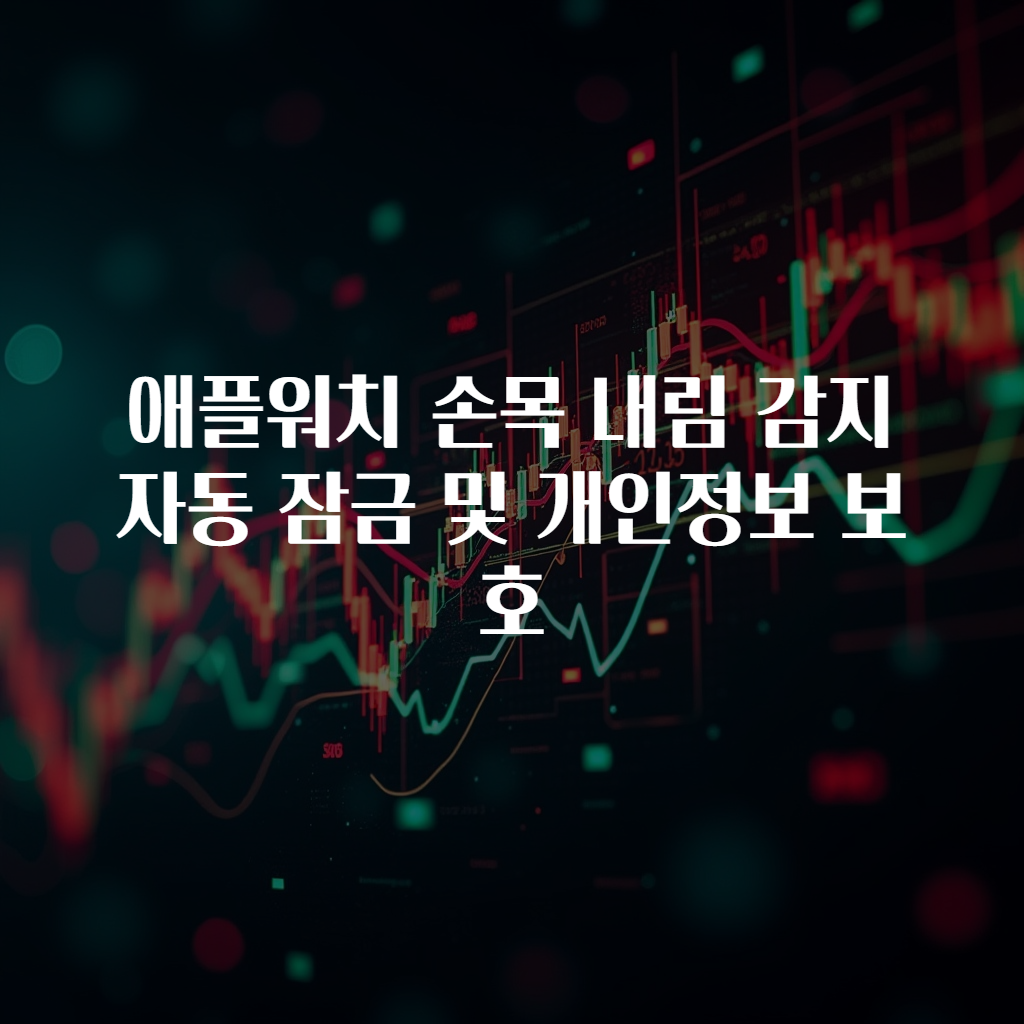 애플워치 손목 내림 감지 자동 잠금 및 개인정보 보호