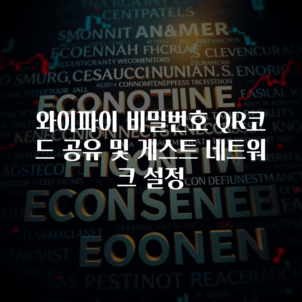 와이파이 비밀번호 QR코드 공유 및 게스트 네트워크 설정