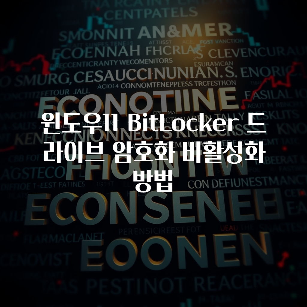 윈도우11 BitLocker 드라이브 암호화 비활성화 방법