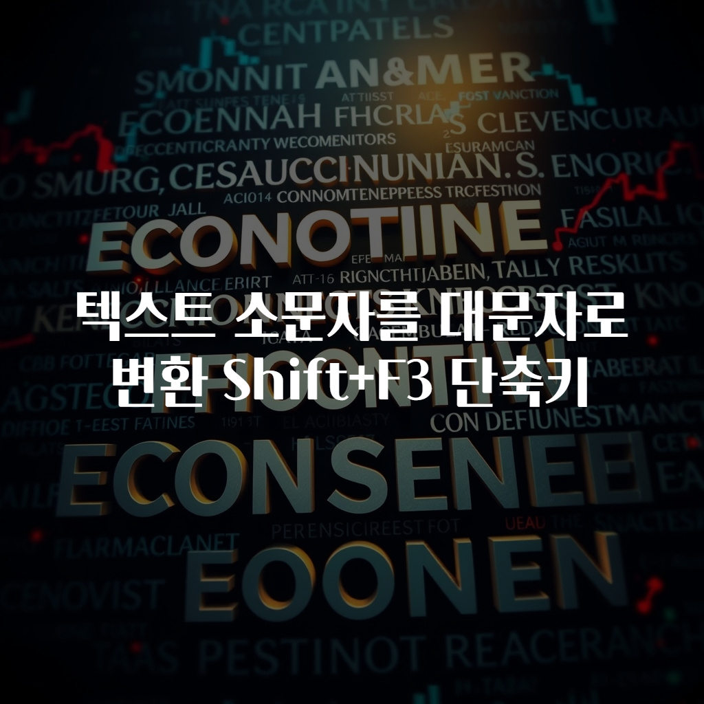 텍스트 소문자를 대문자로 변환 Shift+F3 단축키