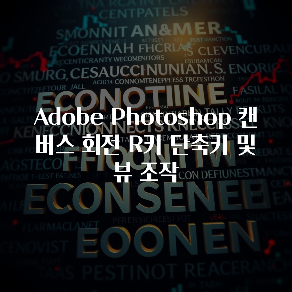 Adobe Photoshop 캔버스 회전 R키 단축키 및 뷰 조작