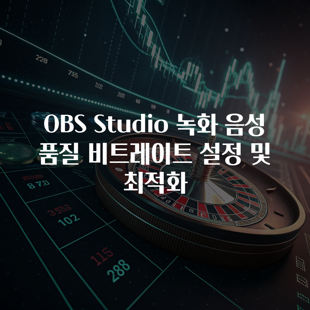OBS Studio 녹화 음성 품질 비트레이트 설정 및 최적화