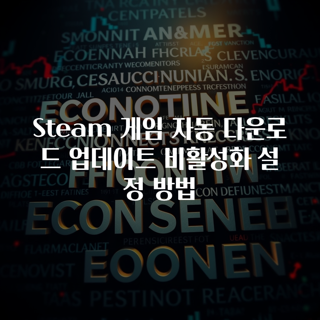Steam 게임 자동 다운로드 업데이트 비활성화 설정 방법