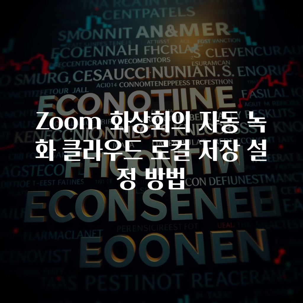 Zoom 화상회의 자동 녹화 클라우드 로컬 저장 설정 방법