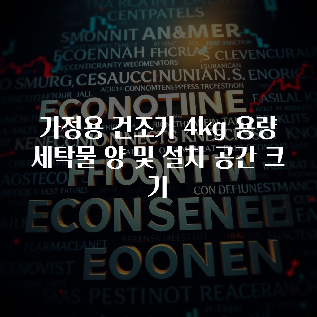 가정용 건조기 4kg 용량 세탁물 양 및 설치 공간 크기