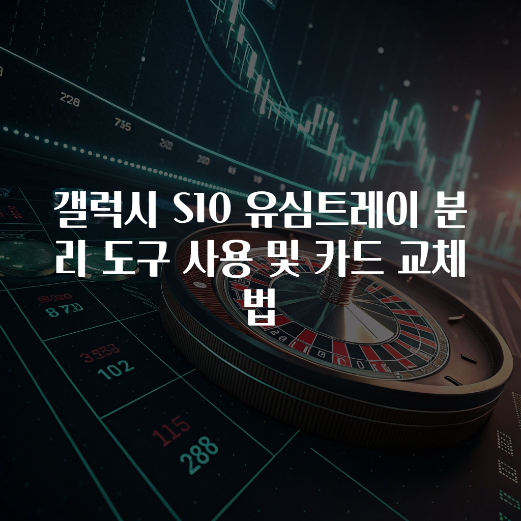 갤럭시 S10 유심트레이 분리 도구 사용 및 카드 교체법