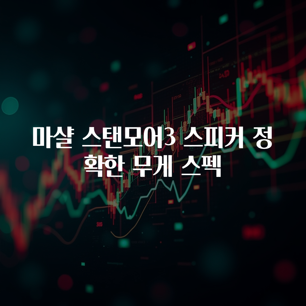 마샬 스탠모어3 스피커 정확한 무게 스펙
