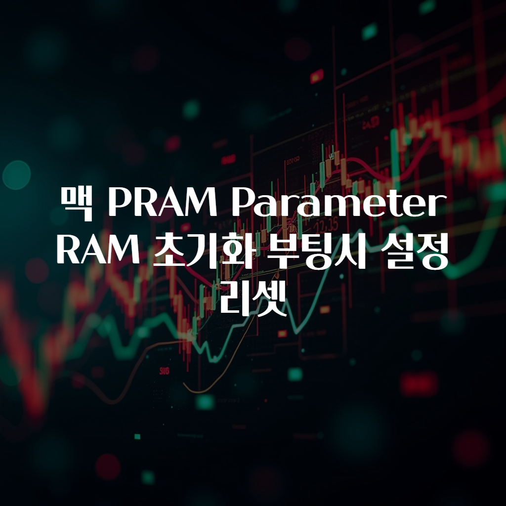 맥 PRAM Parameter RAM 초기화 부팅시 설정 리셋