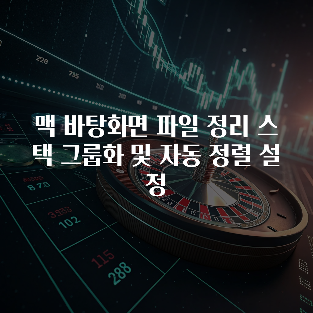 맥 바탕화면 파일 정리 스택 그룹화 및 자동 정렬 설정