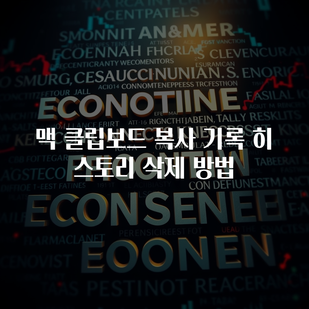 맥 클립보드 복사 기록 히스토리 삭제 방법