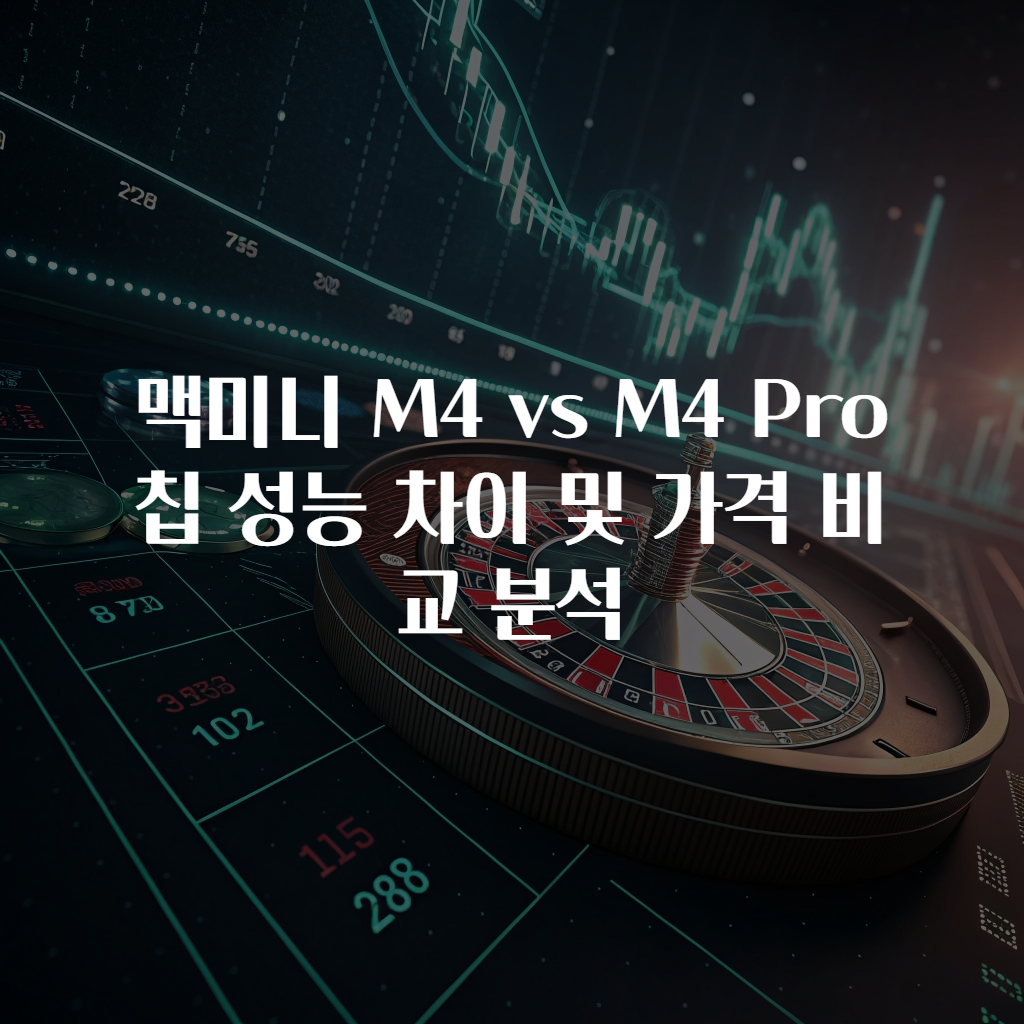 맥미니 M4 vs M4 Pro 칩 성능 차이 및 가격 비교 분석