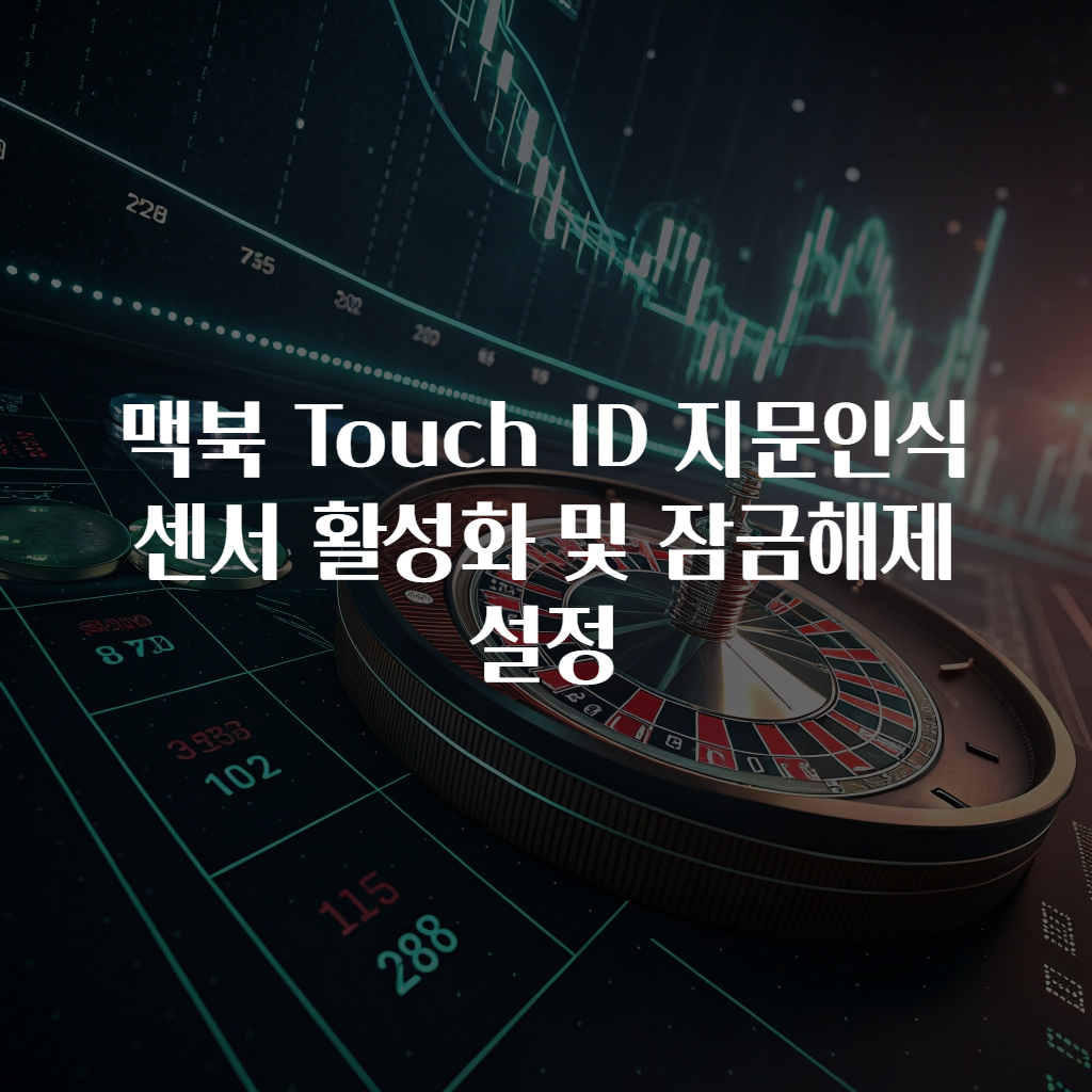 맥북 Touch ID 지문인식 센서 활성화 및 잠금해제 설정