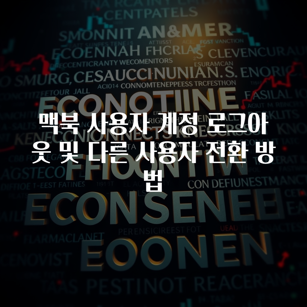 맥북 사용자 계정 로그아웃 및 다른 사용자 전환 방법