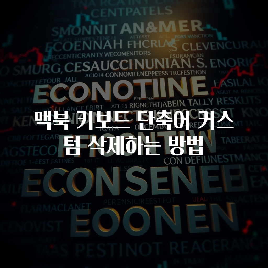 맥북 키보드 단축어 커스텀 삭제하는 방법