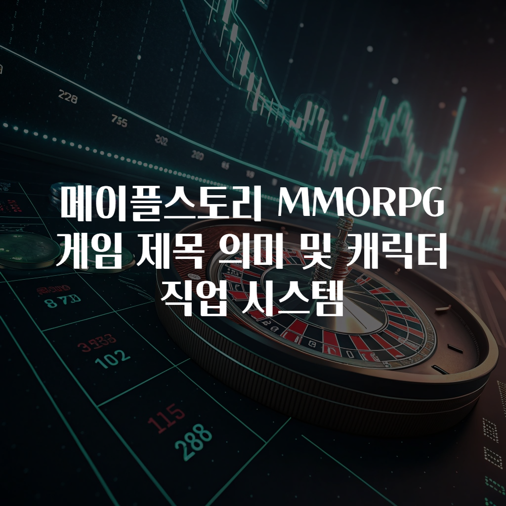 메이플스토리 MMORPG 게임 제목 의미 및 캐릭터 직업 시스템