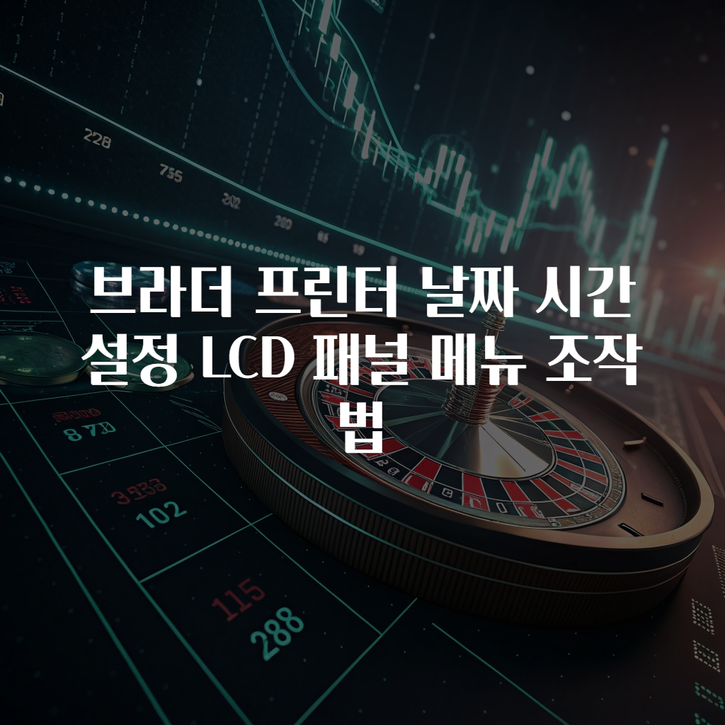 브라더 프린터 날짜 시간 설정 LCD 패널 메뉴 조작법