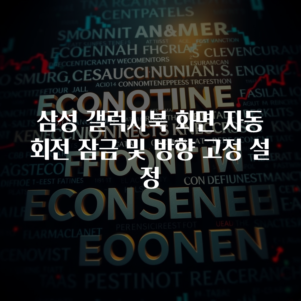 삼성 갤럭시북 화면 자동 회전 잠금 및 방향 고정 설정
