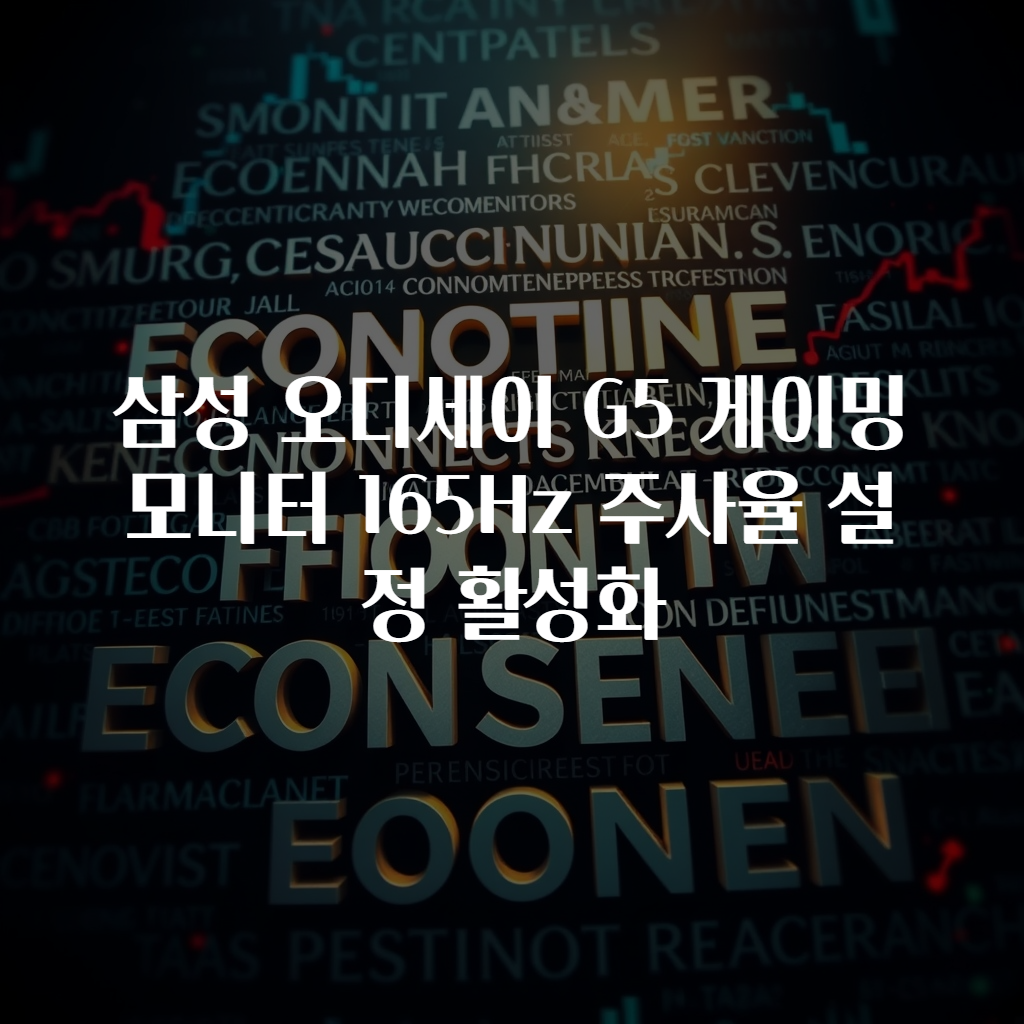삼성 오디세이 G5 게이밍 모니터 165Hz 주사율 설정 활성화