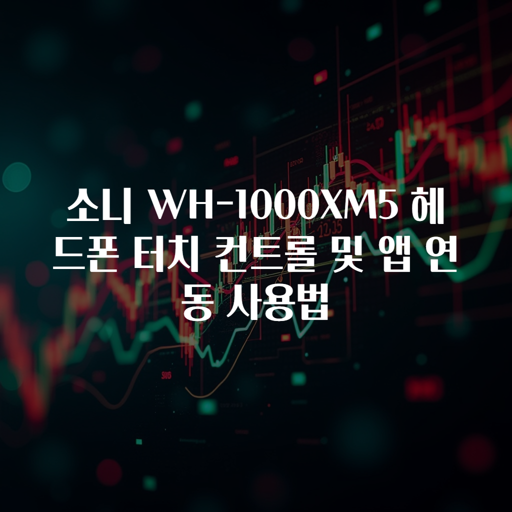 소니 WH-1000XM5 헤드폰 터치 컨트롤 및 앱 연동 사용법