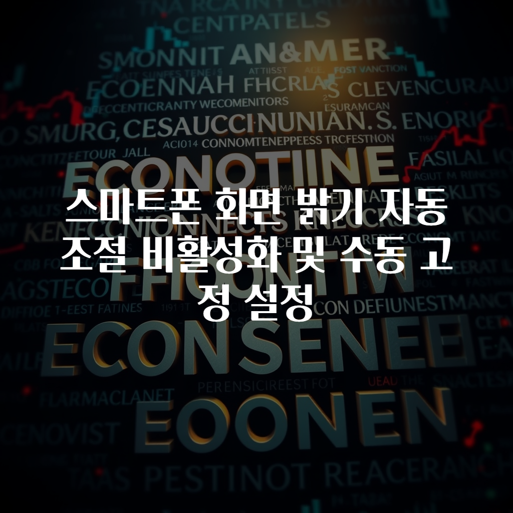 스마트폰 화면 밝기 자동 조절 비활성화 및 수동 고정 설정