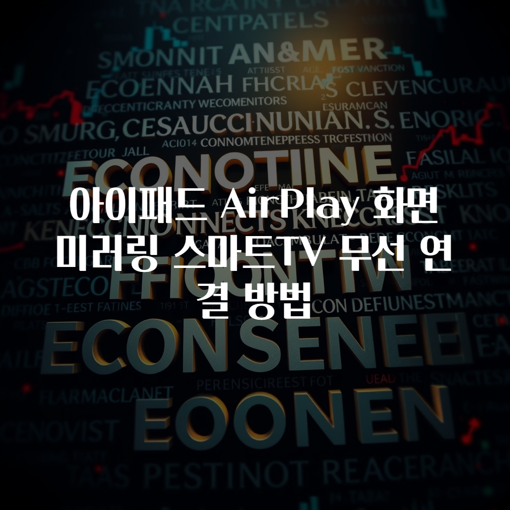 아이패드 AirPlay 화면 미러링 스마트TV 무선 연결 방법