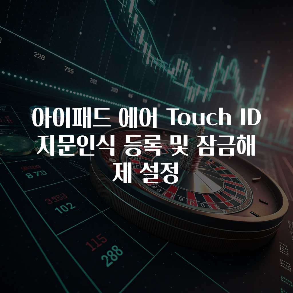 아이패드 에어 Touch ID 지문인식 등록 및 잠금해제 설정