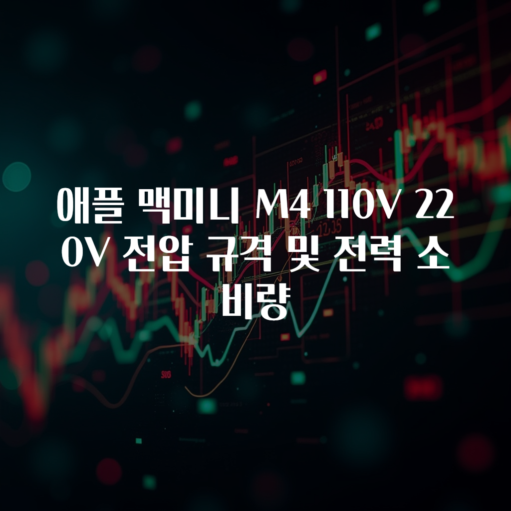 애플 맥미니 M4 110V 220V 전압 규격 및 전력 소비량