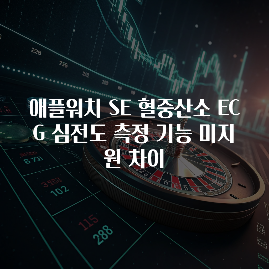 애플워치 SE 혈중산소 ECG 심전도 측정 기능 미지원 차이