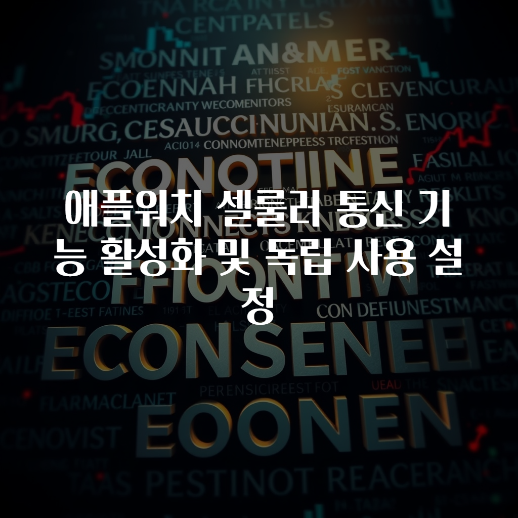 애플워치 셀룰러 통신 기능 활성화 및 독립 사용 설정