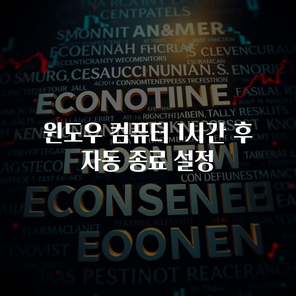 윈도우 컴퓨터 1시간 후 자동 종료 설정
