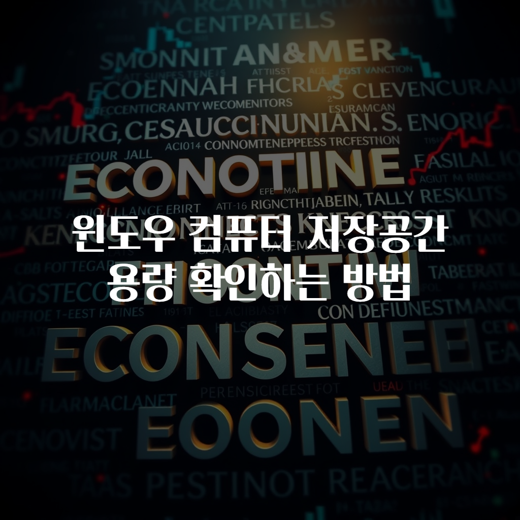 윈도우 컴퓨터 저장공간 용량 확인하는 방법