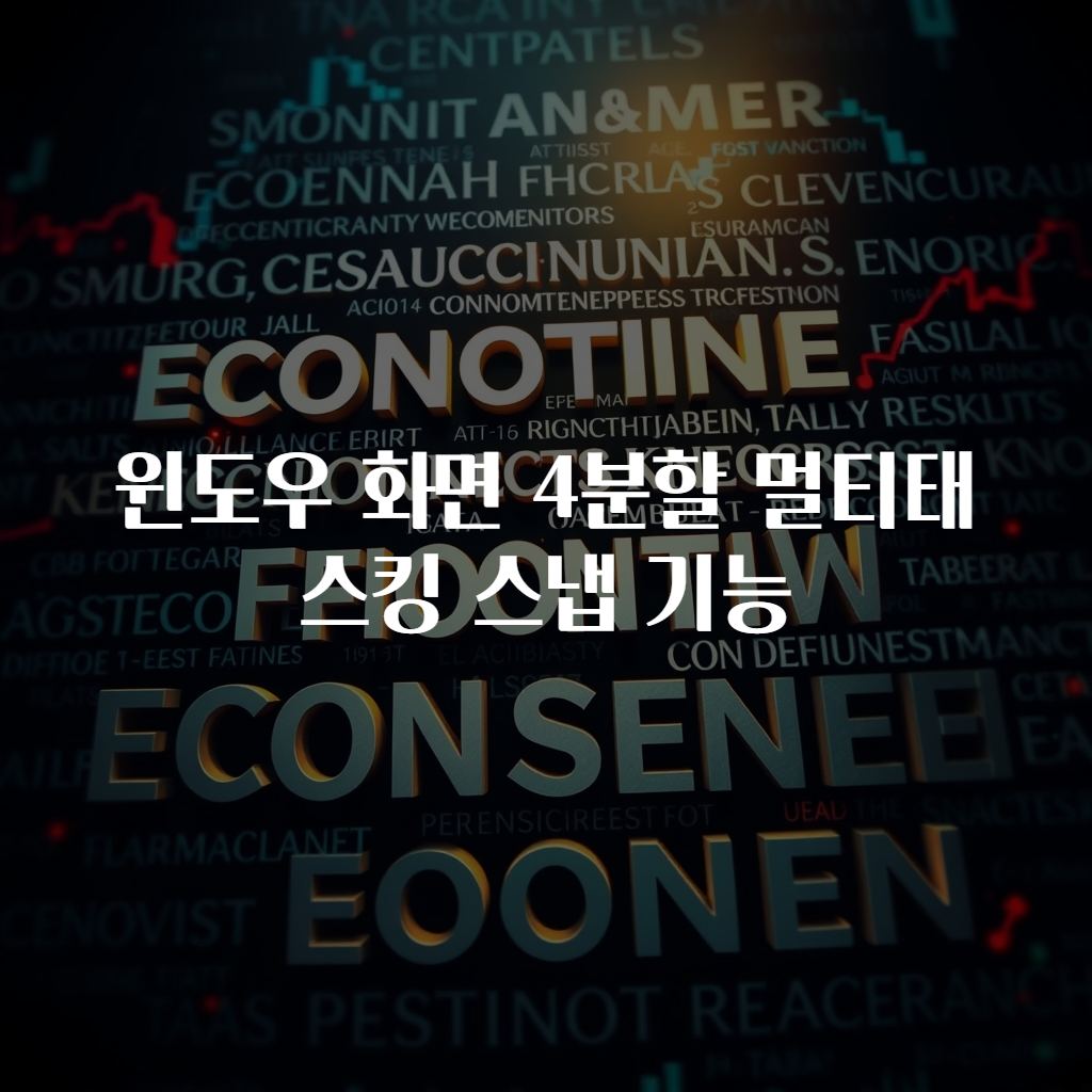 윈도우 화면 4분할 멀티태스킹 스냅 기능