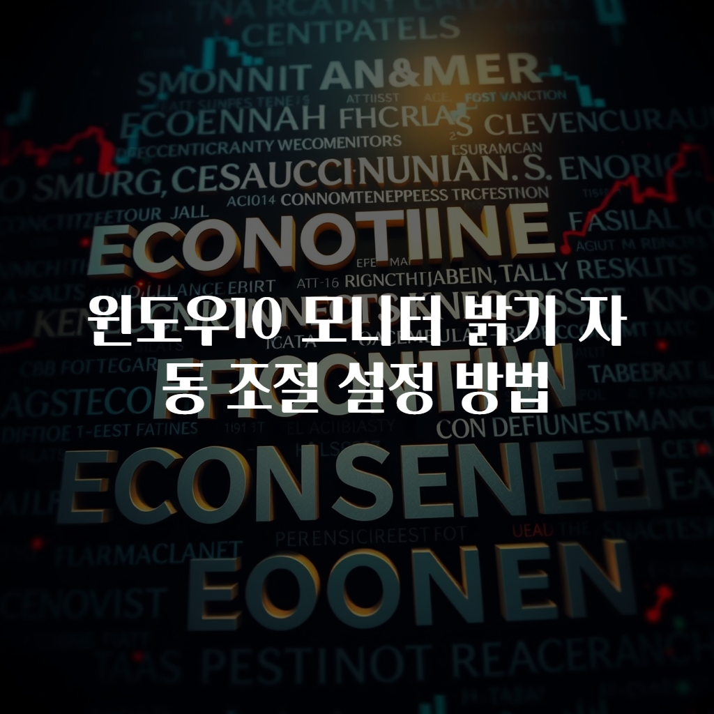 윈도우10 모니터 밝기 자동 조절 설정 방법