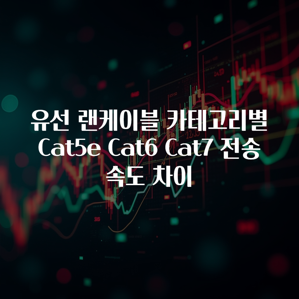 유선 랜케이블 카테고리별 Cat5e Cat6 Cat7 전송속도 차이