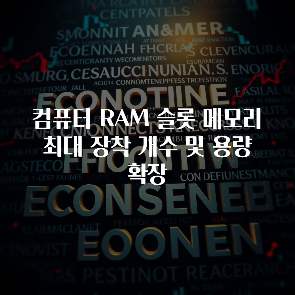 컴퓨터 RAM 슬롯 메모리 최대 장착 개수 및 용량 확장
