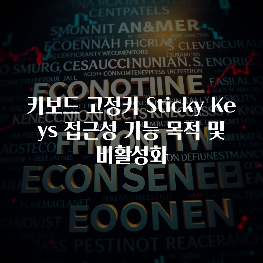 키보드 고정키 Sticky Keys 접근성 기능 목적 및 비활성화